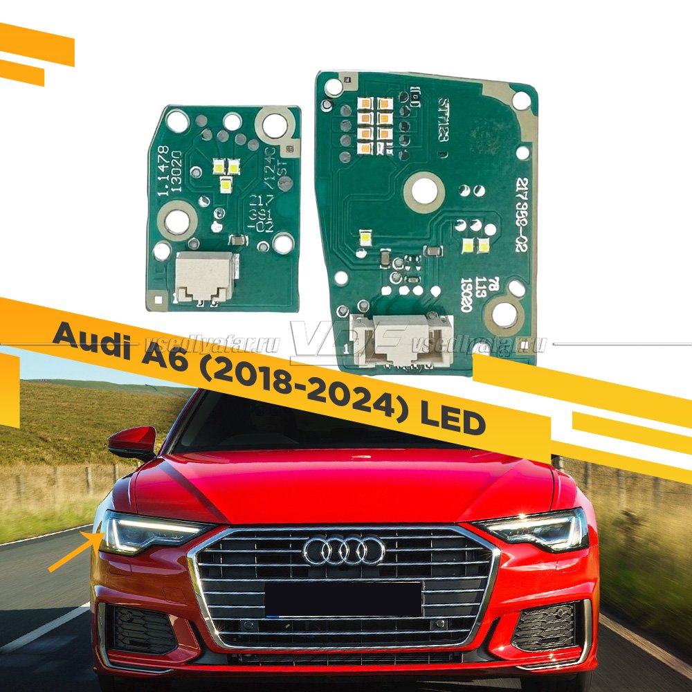 Плата маркера светодиодной Ресницы Audi A6 C8 2018-2024 LED Правая