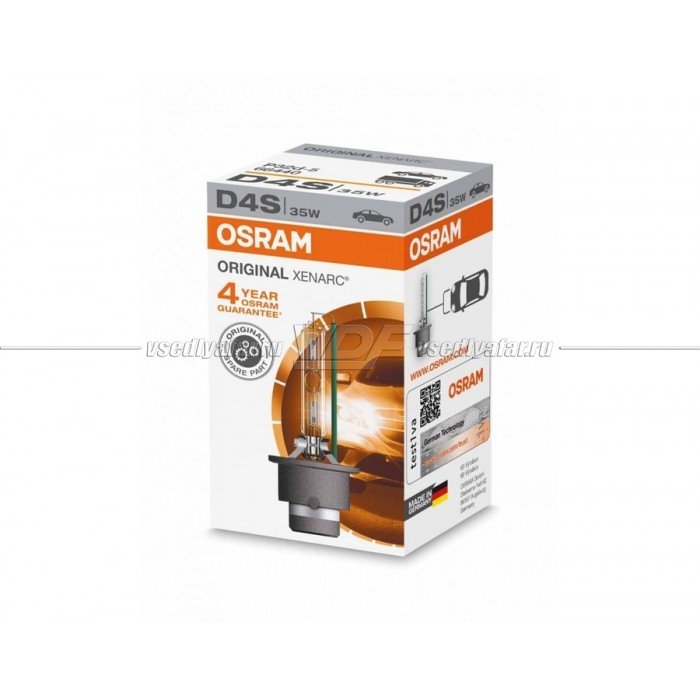 Ксеноновая лампа OSRAM D4S Xenarc Original 35W, 1шт, 66440