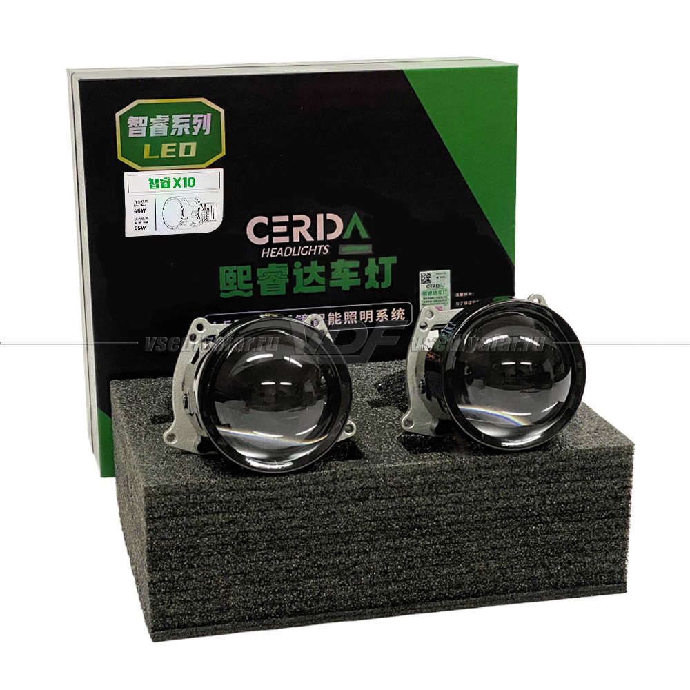 Светодиодные линзы Cerida X10 Las 3.0 Bi-Led (комплект 2 шт)
