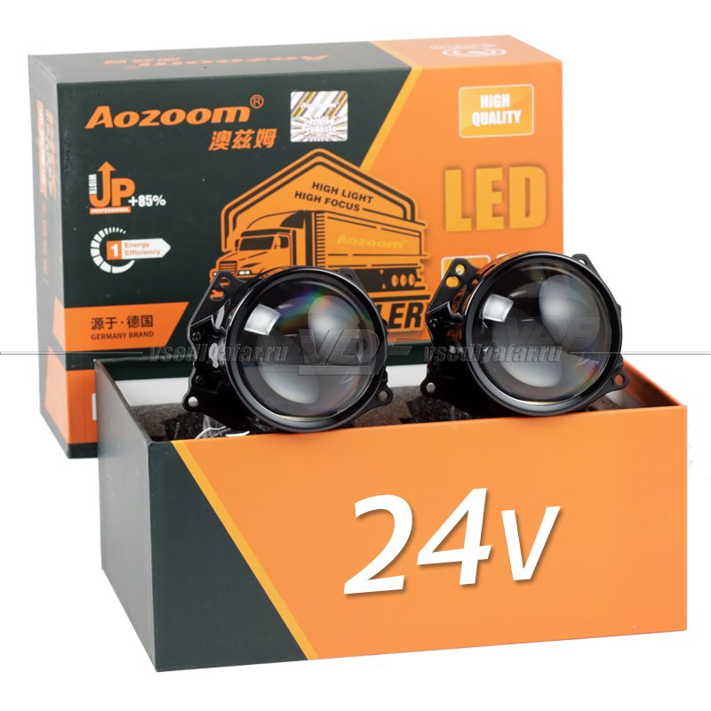 Светодиодные линзы Aozoom ALPD-1203 Truck Trailer (2023) 24V 5500K Bi-Led (комплект 2 шт)