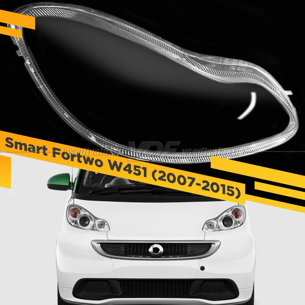 Стекло для фары Smart Fortwo W451 (2007-2015) Правое