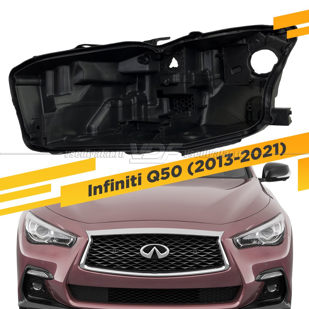 Корпус Левой фары для Infiniti Q50 (2013-2021) LED