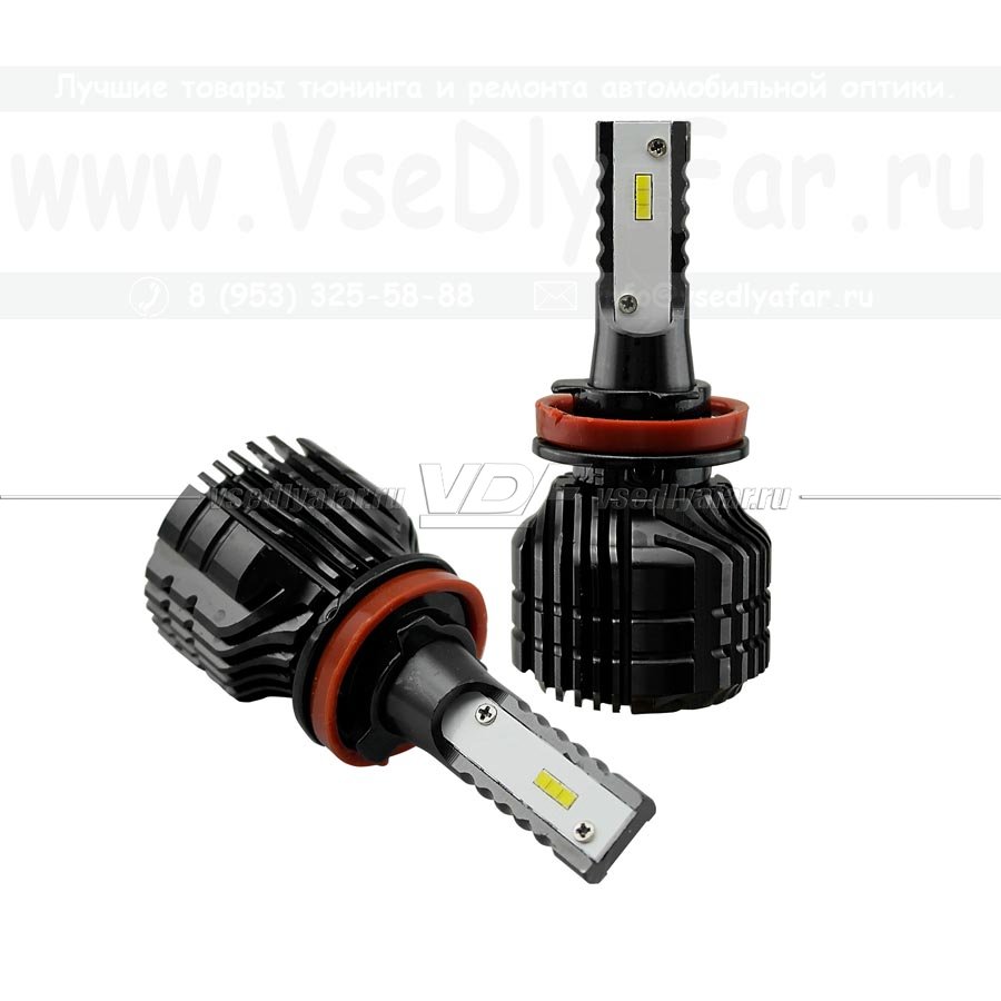 Светодиодная лампа LED F5 CSP H27 6000K (комплект, 2 шт.)