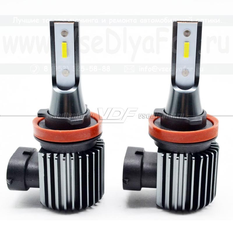 Светодиодные лампы VDF EF2 H11 6000K (комплект, 2 шт.)