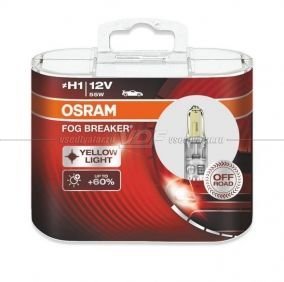 Лампа галогенная OSRAM H1 Fog Breaker 2600K 12V 55W, 2 шт, 62150FBR-HCB