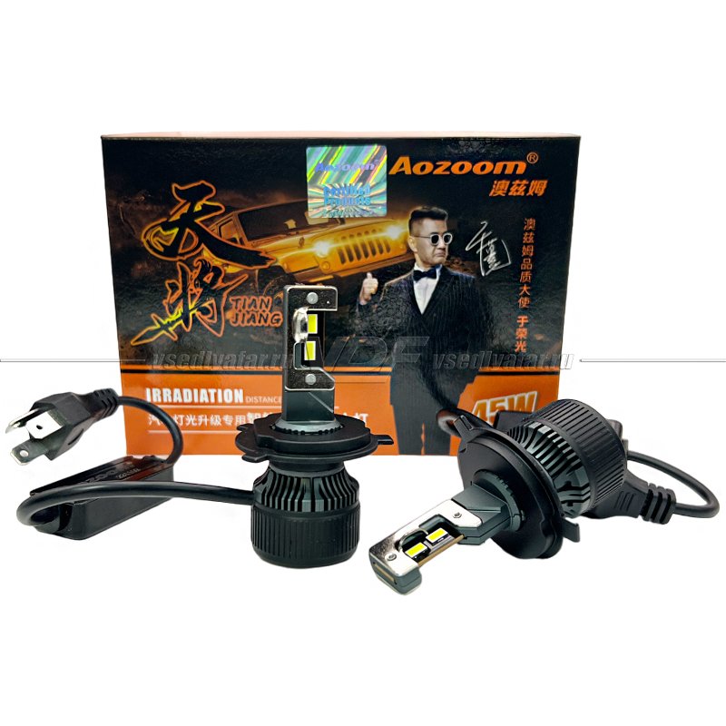 Светодиодные лампы Aozoom TJ 45W Цоколь H4 6000K 