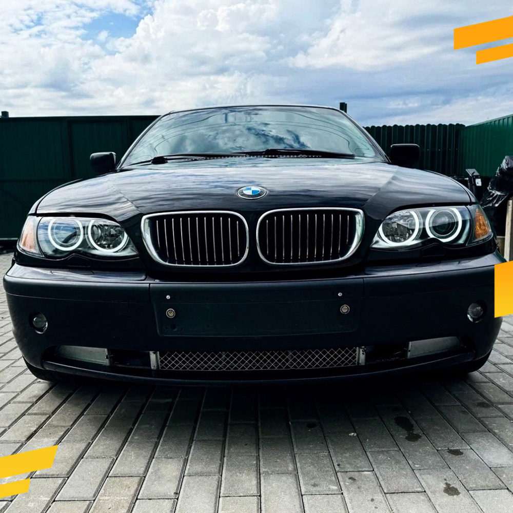 Светодиодные Ангельские глазки BMW 3 E46 2001-2005 Седан Линзы Цвет: Белый