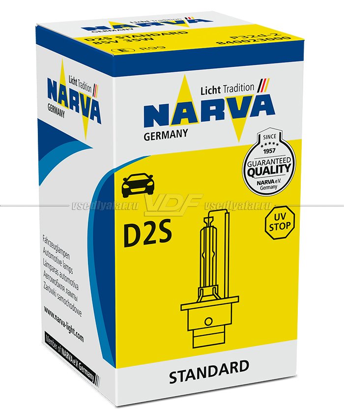 Ксеноновая лампа Narva D2S 85V 35W, 1 шт., 84002