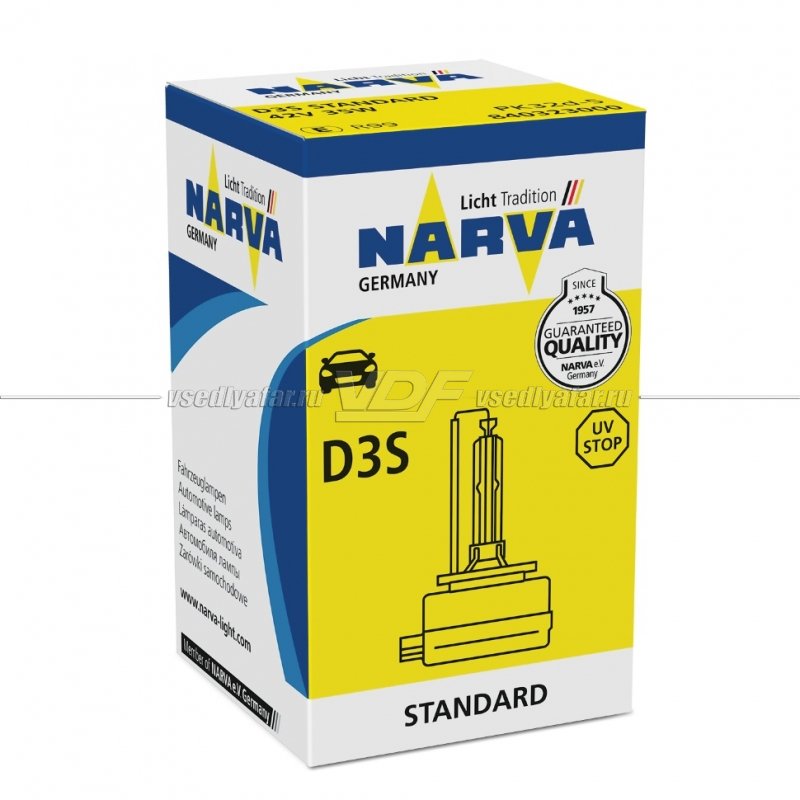 Ксеноновая лампа Narva D3S 42V 35W, 1 шт., 84032