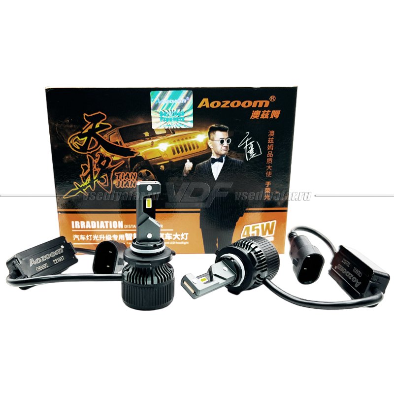 Светодиодные лампы Aozoom TJ 45W Цоколь HB3 HB4 6000K 