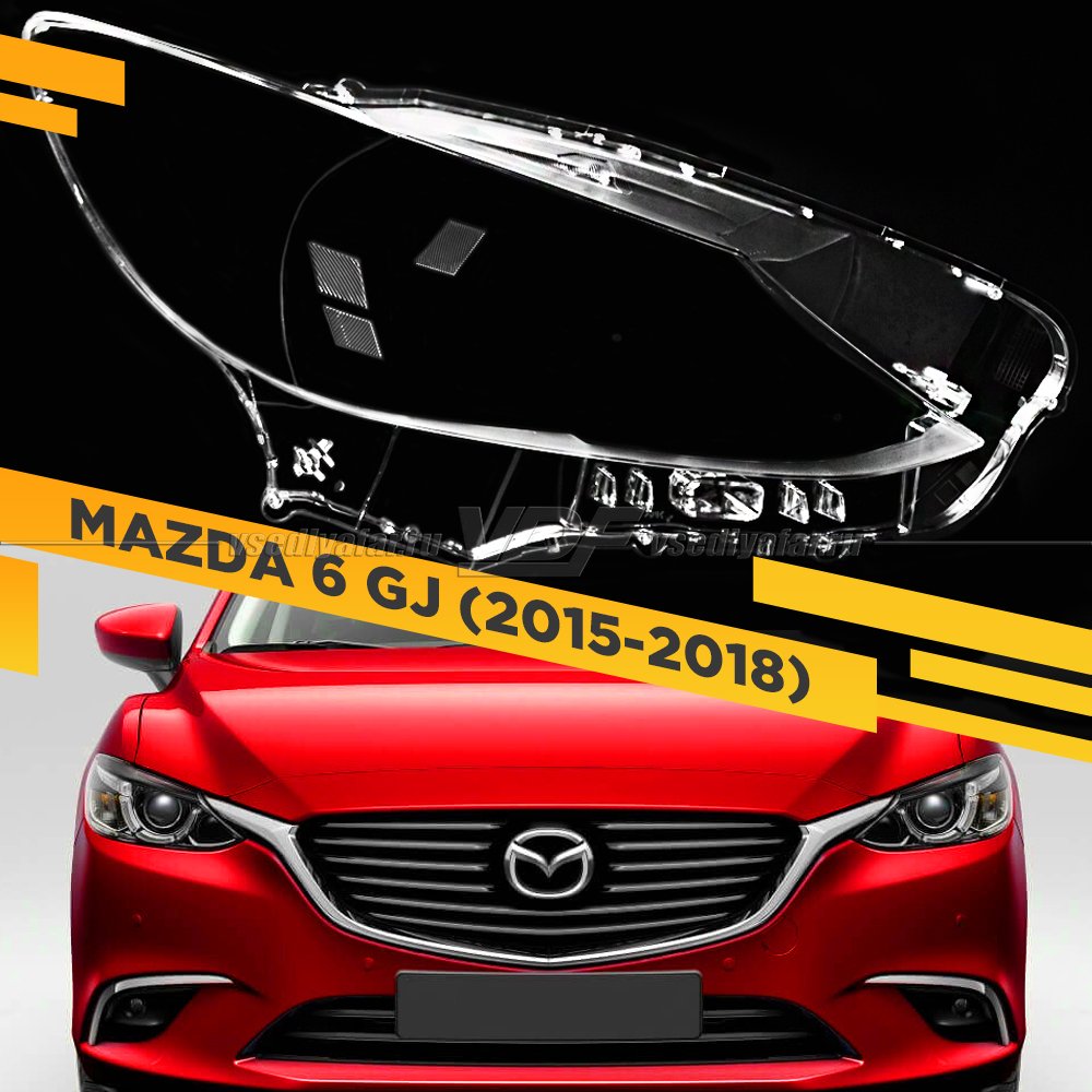 Стекло для фары Mazda 6 GJ (2015-2018) Рестайлинг Правое