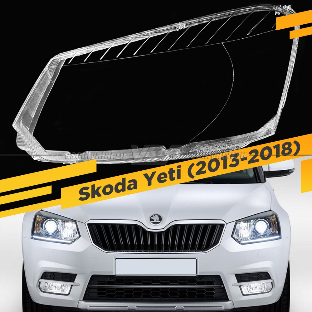 Стекло для фары Skoda Yeti (2013-2018) Левое