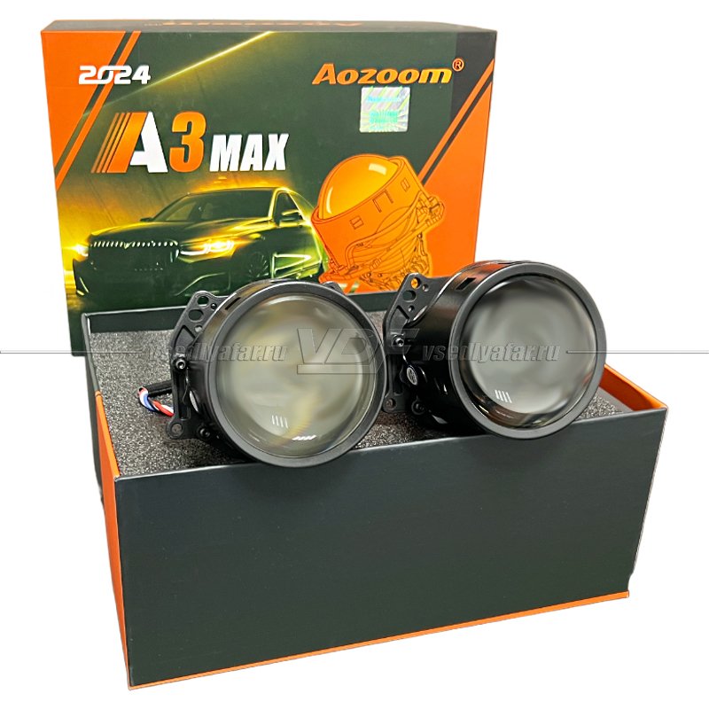 Светодиодные линзы Aozoom A3 MAX 2024 Bi-Led (комплект 2 шт)