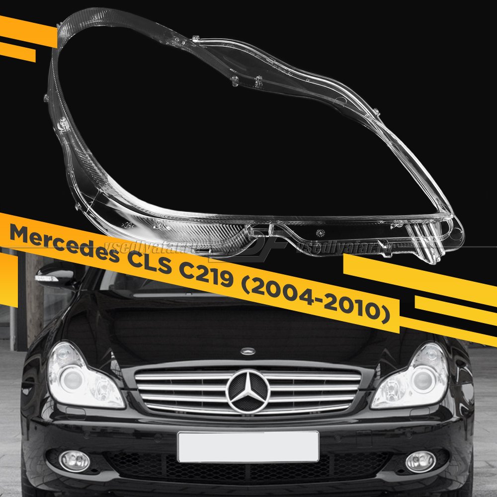 Стекло для фары Mercedes CLS C219 (2004-2010) Правое