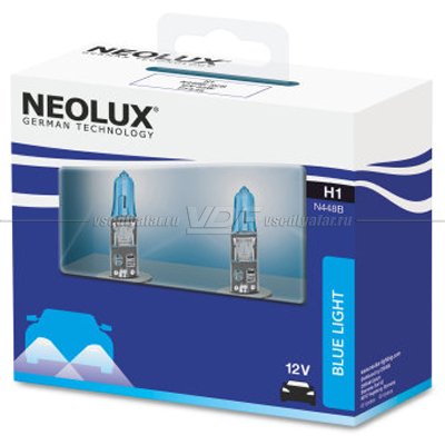 Лампа галогенная Neolux Neolux H1 12V-55W Blue Light DuoBox, 2 шт, N448B-2SCB