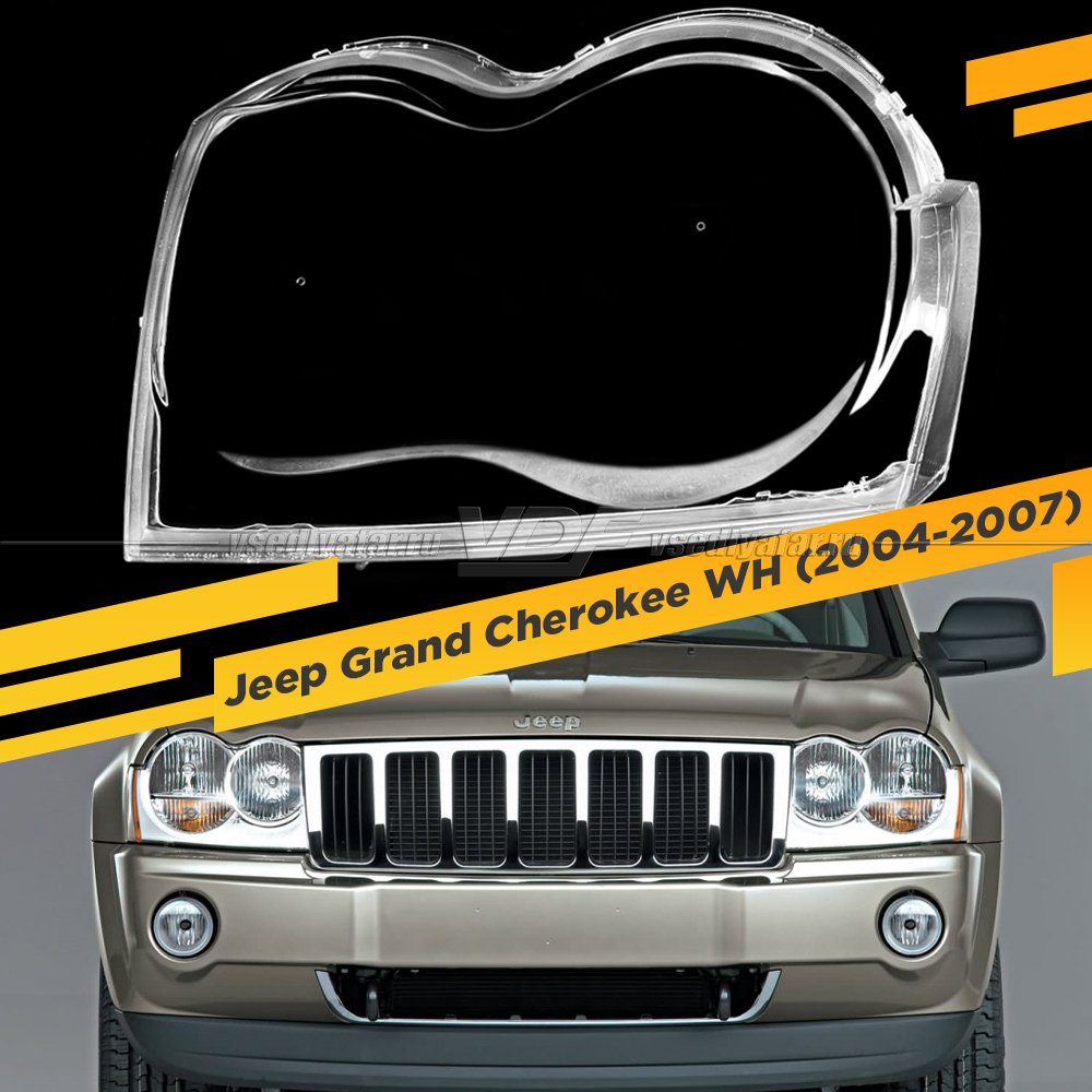 Стекло для фары Jeep Grand Cherokee WH (2004-2007) Левое 