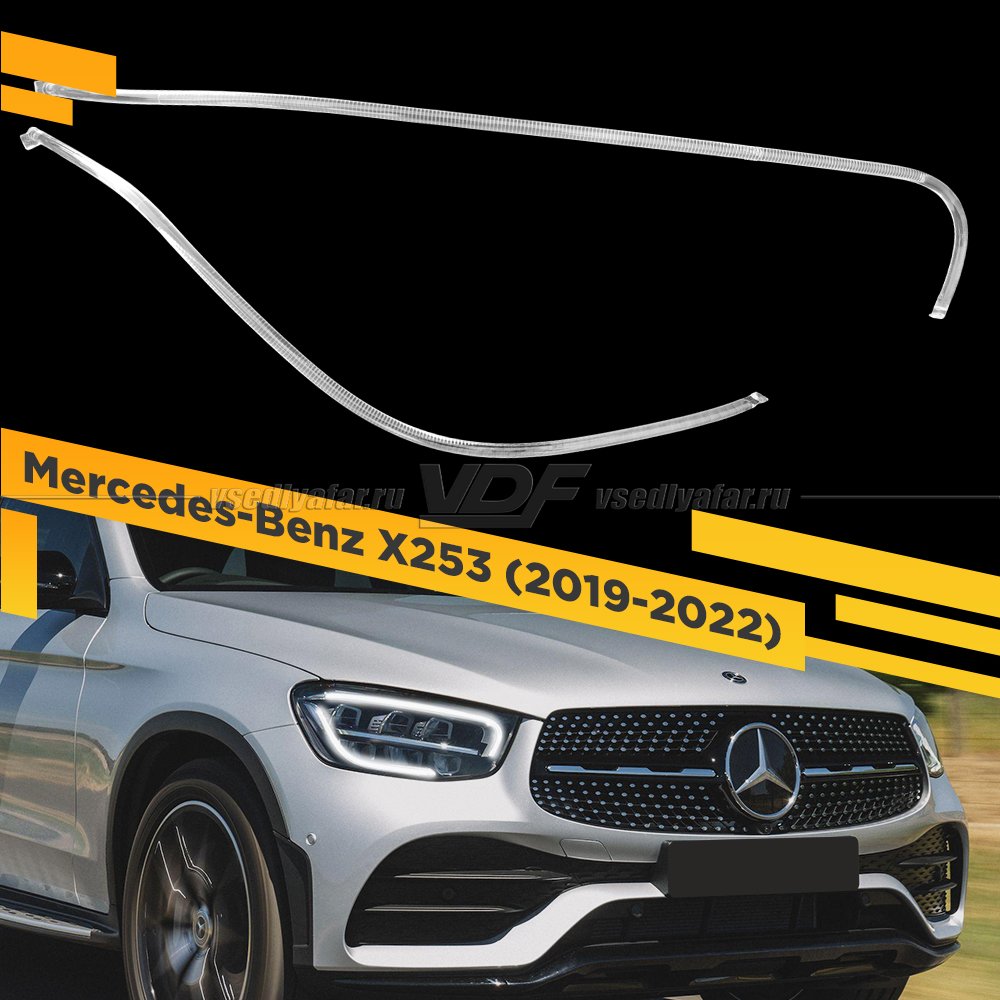 Световоды фары Mercedes-Benz X253 (2019-2022) Full LED Правые