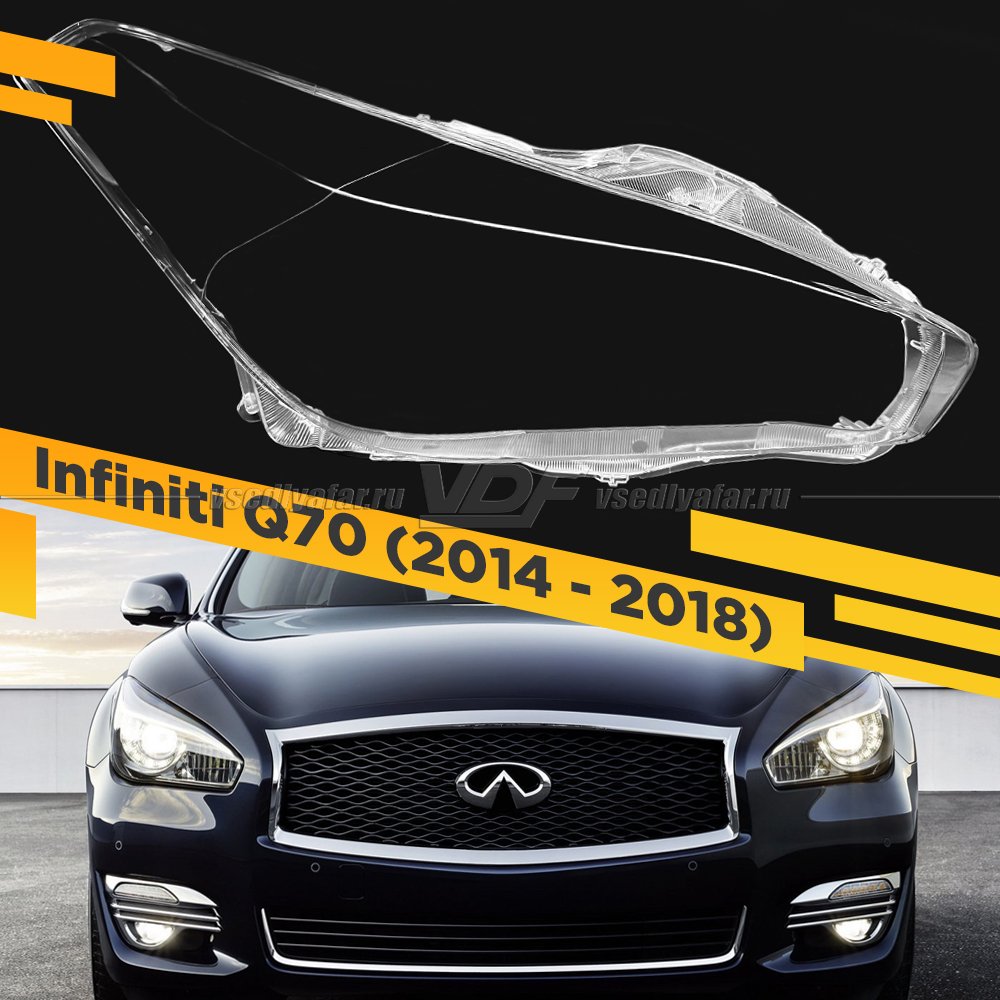 Стекло для фары Infiniti Q70 2014-2018 Правое