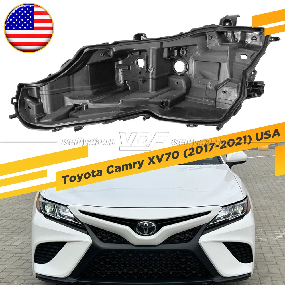 Корпус Левой фары для Toyota Camry (2017-2021) USA