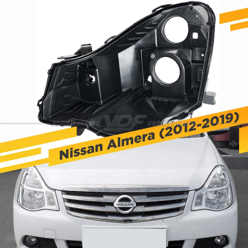 Корпус Левой фары для Nissan Almera (2012-2019)