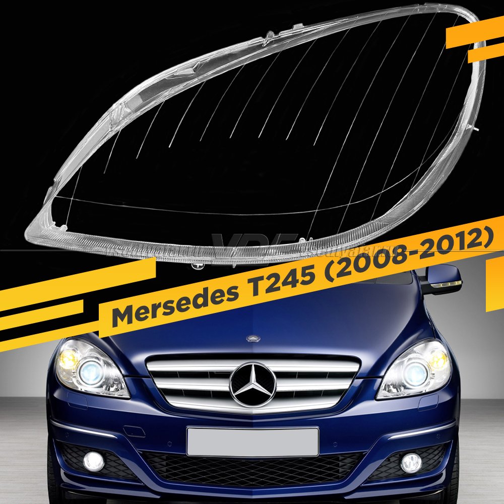 Стекло фары Mercedes B-Class T245 (2008-2012) Левое
