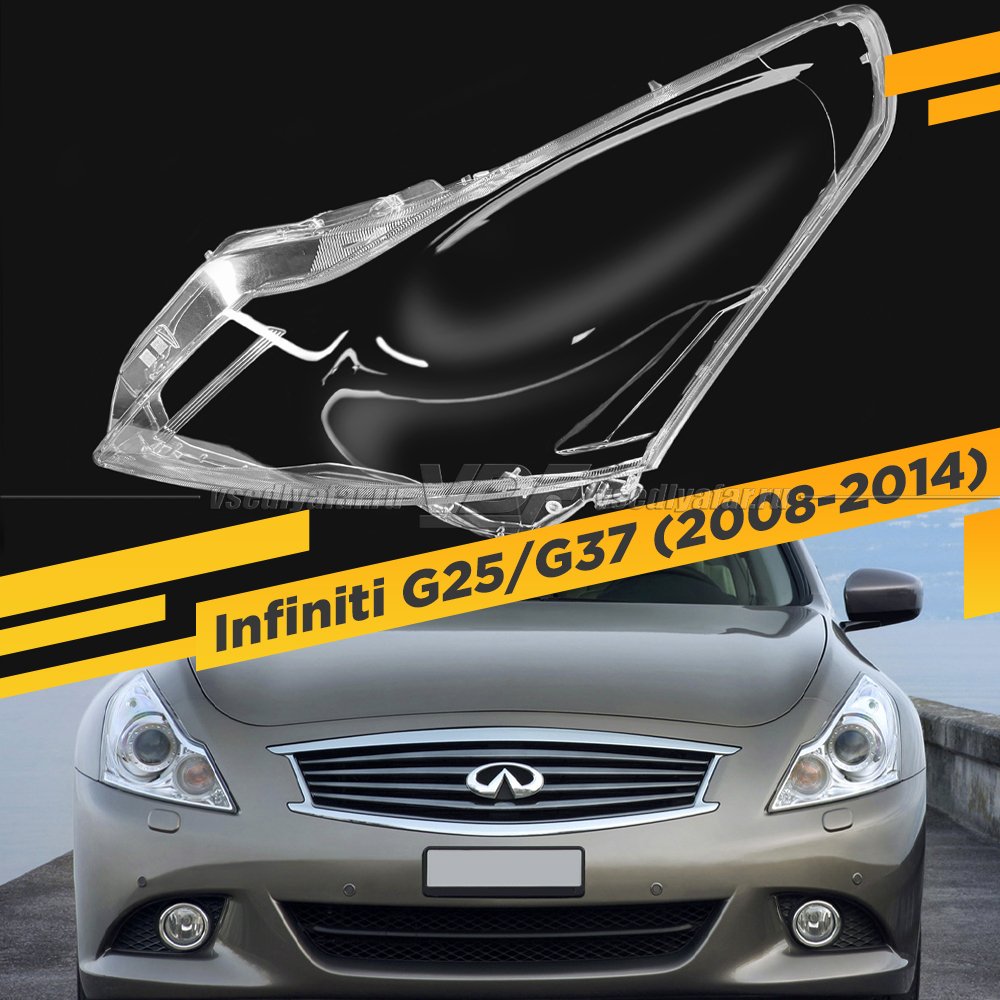 Стекло для фары Infiniti G25 V36 (2008-2014) Левое