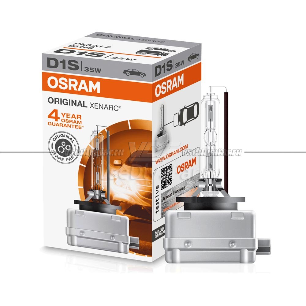 Ксеноновая лампа OSRAM D1S Xenarc Original 35W, PK32d-2, 66140