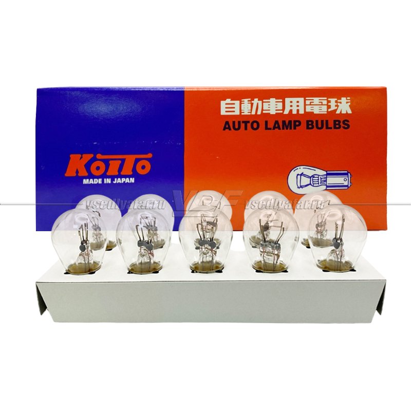Лампа галогенная Koito P21/5W 10шт, 12V, 21W, 4524