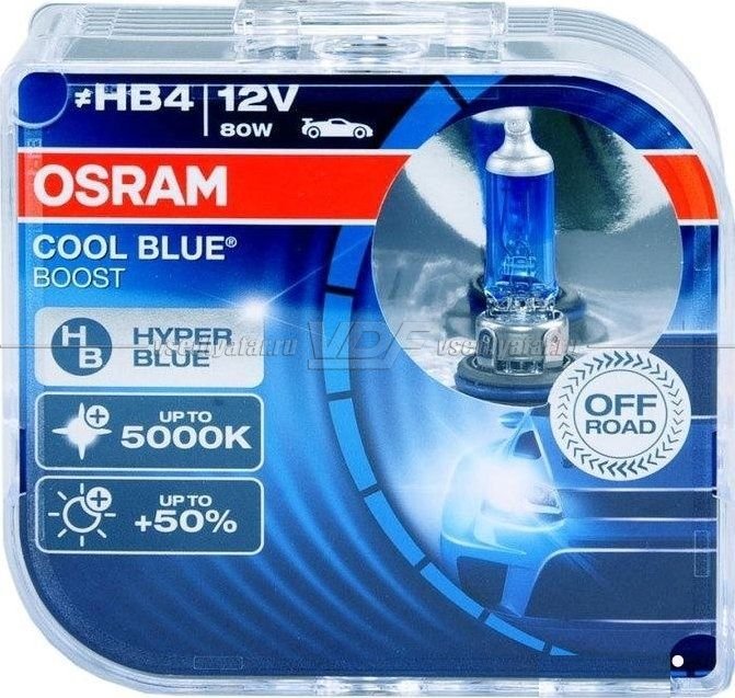 Лампа галогенная OSRAM HB4/9006 Cool Blue Boost 12V 80W, 2шт, 69006CBB-HCB 