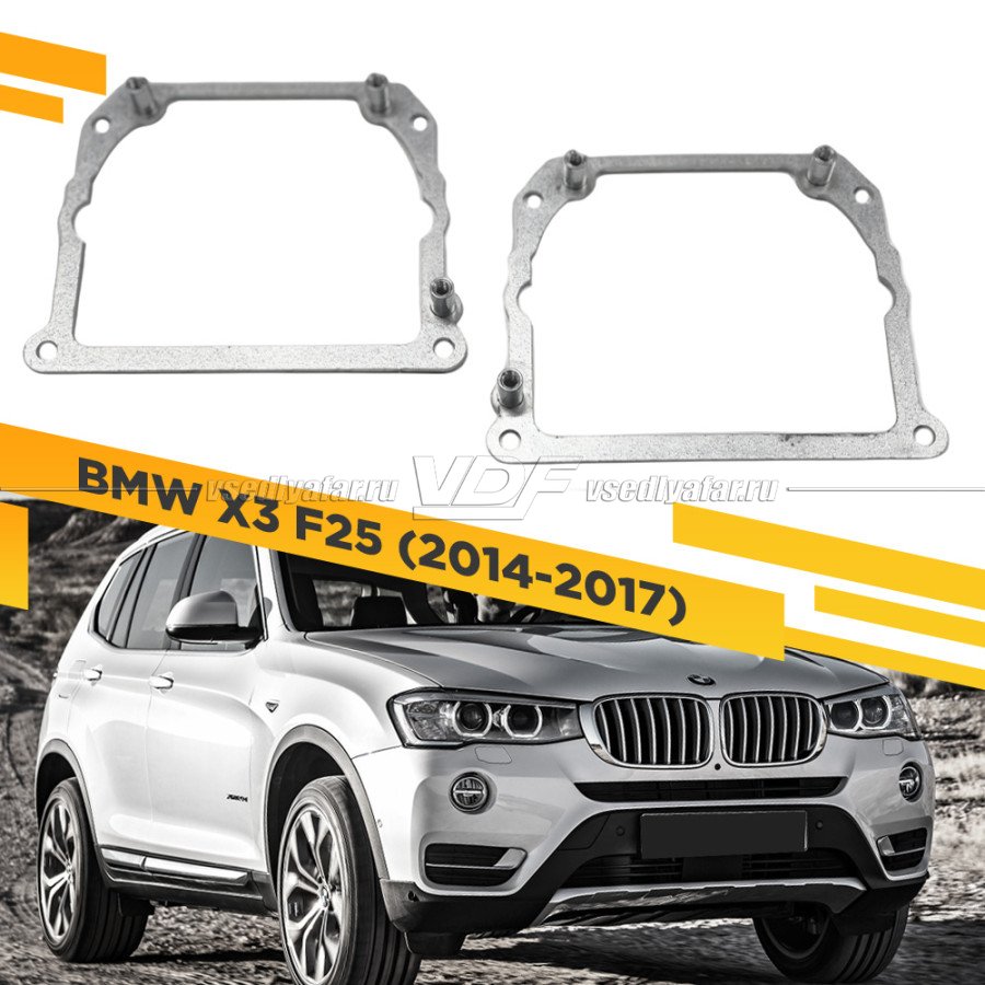 Рамки для замены линз в фарах BMW X3 F25 2014-2017 Тип 2