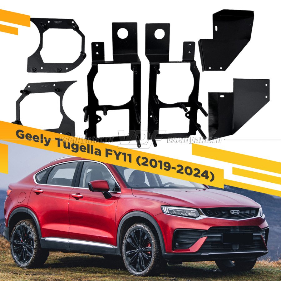 Рамки для установки линз в фары Geely Tugella FY11 2019-2024 Рефлектор Тип 2