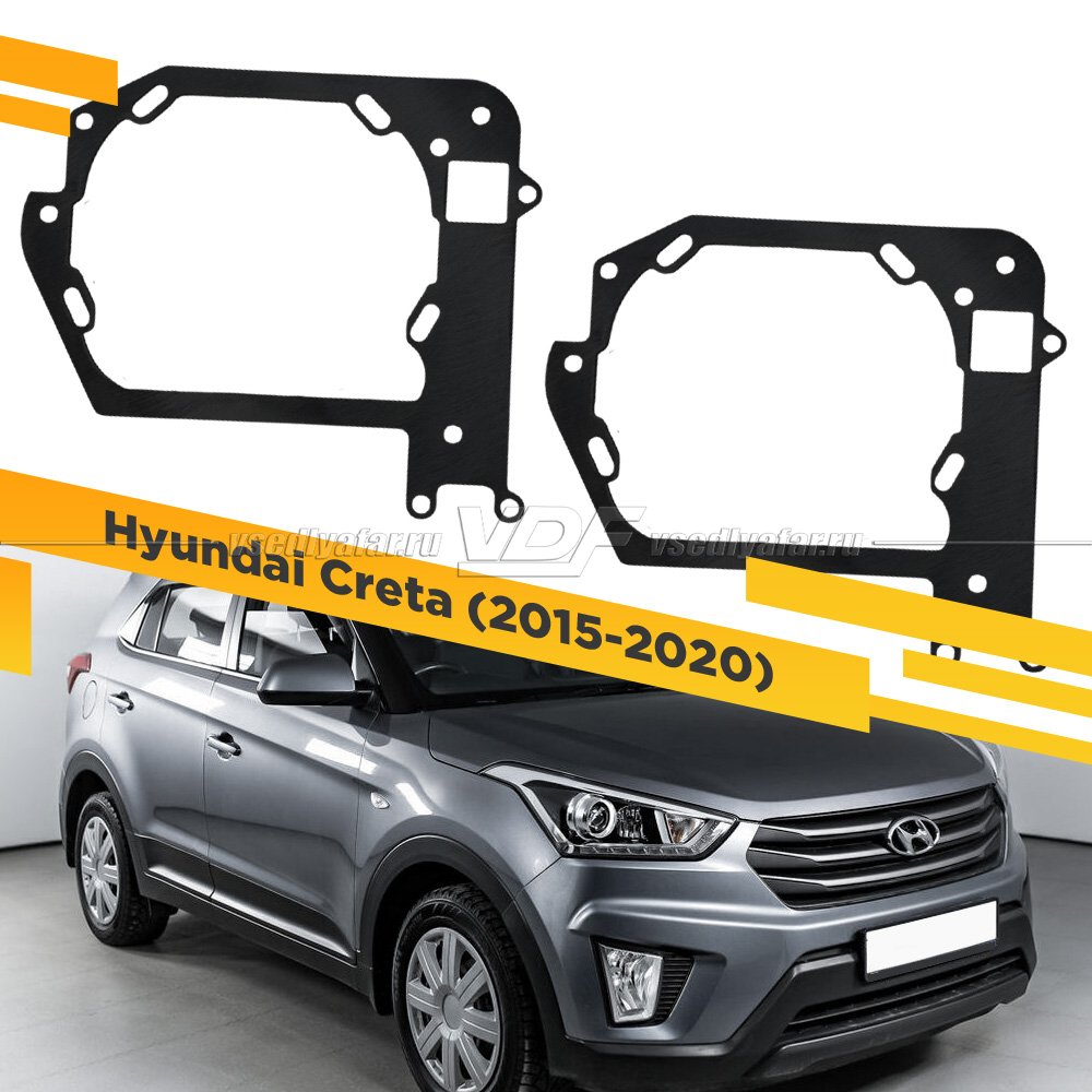 Рамки для замены линз в фарах Hyundai Creta 2015-2020
