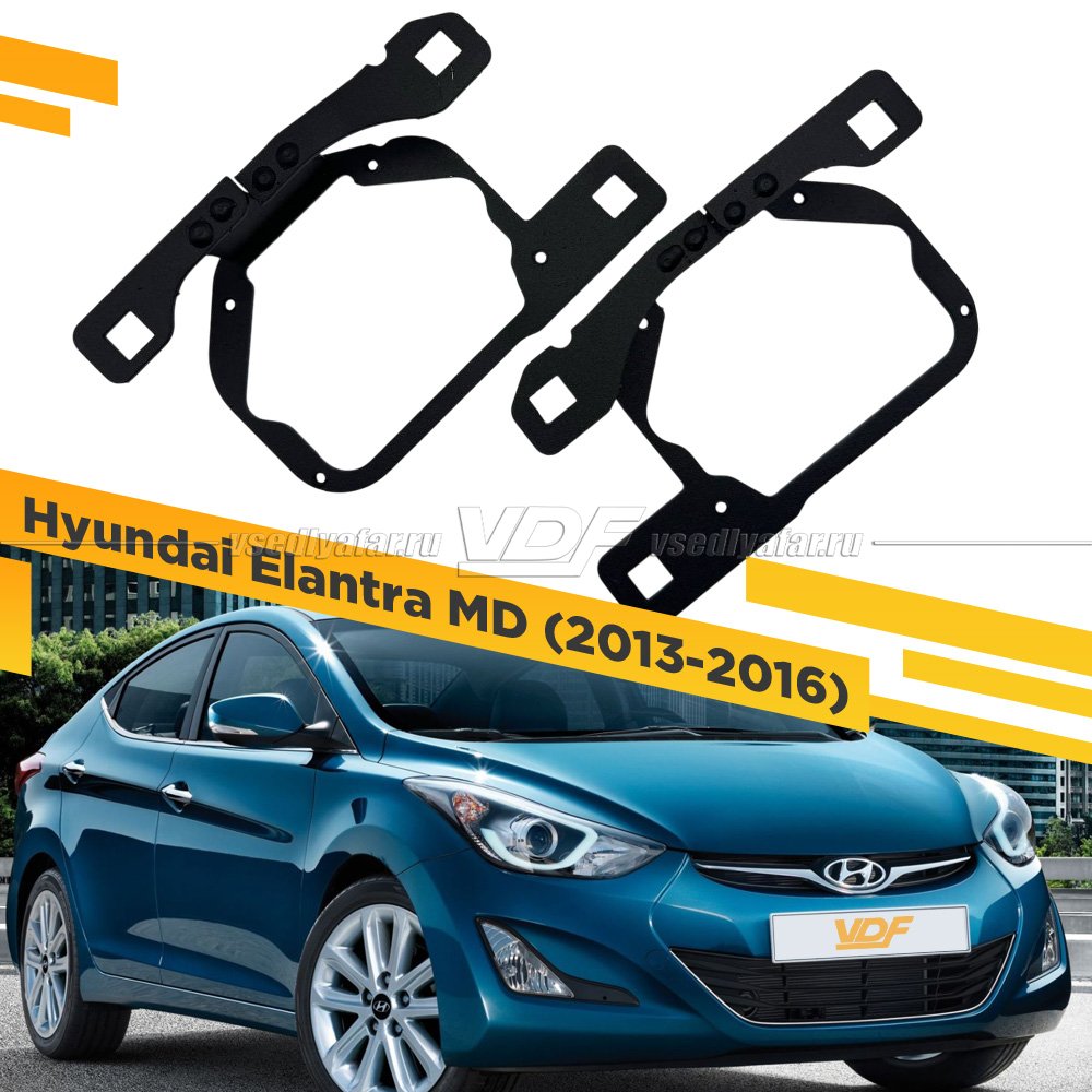 Рамки для замены линз в фарах Hyundai Elantra 2013-2016