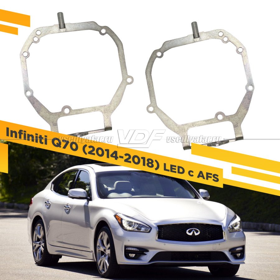 Рамки для замены линз в фарах Infiniti Q70 2014-2018 LED с AFS