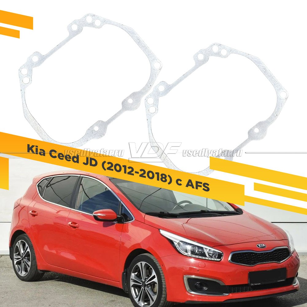 Рамки для замены линз в фарах Kia Ceed JD 2012-2018 c AFS