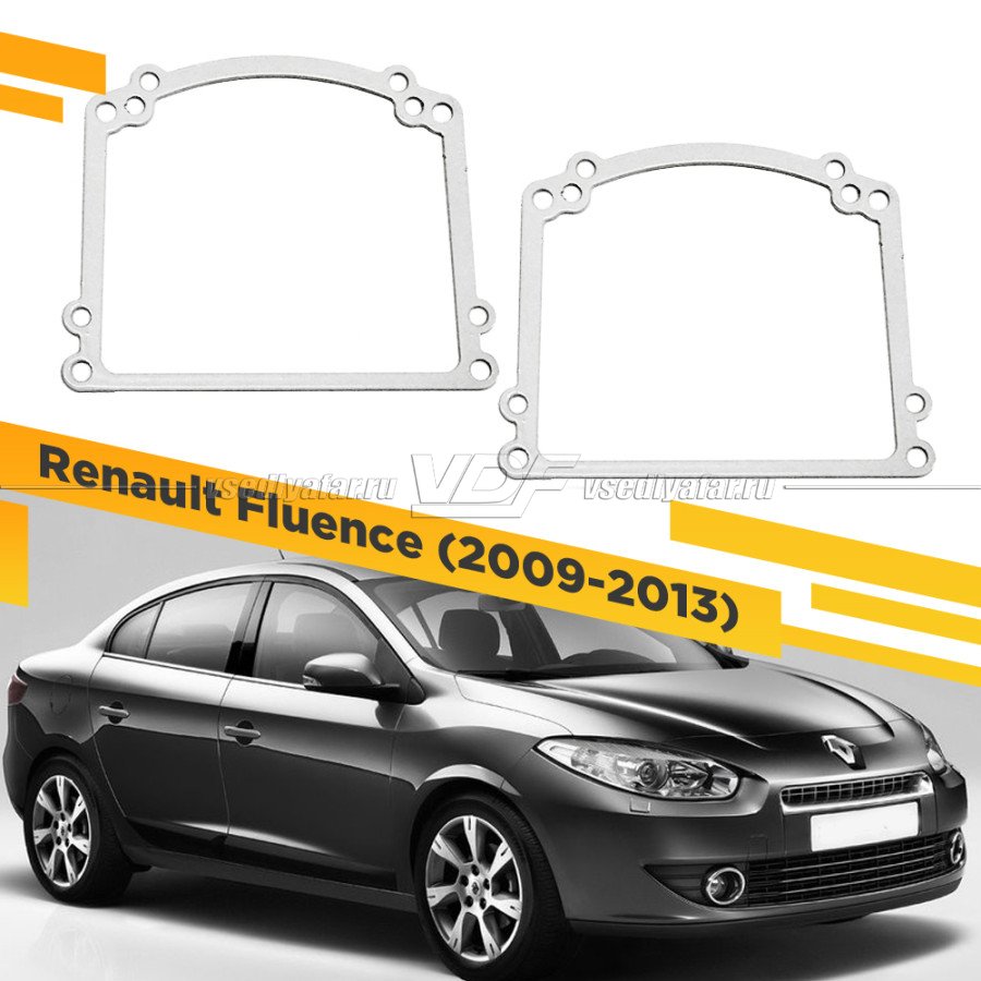 Рамки для замены линз в фарах Renault Fluence 2009-2017