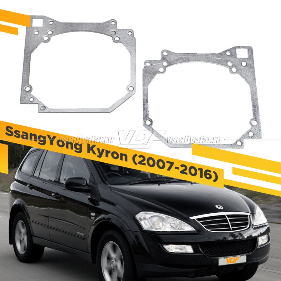 Рамки для замены линз в фарах SsangYong Kyron 2007-2016