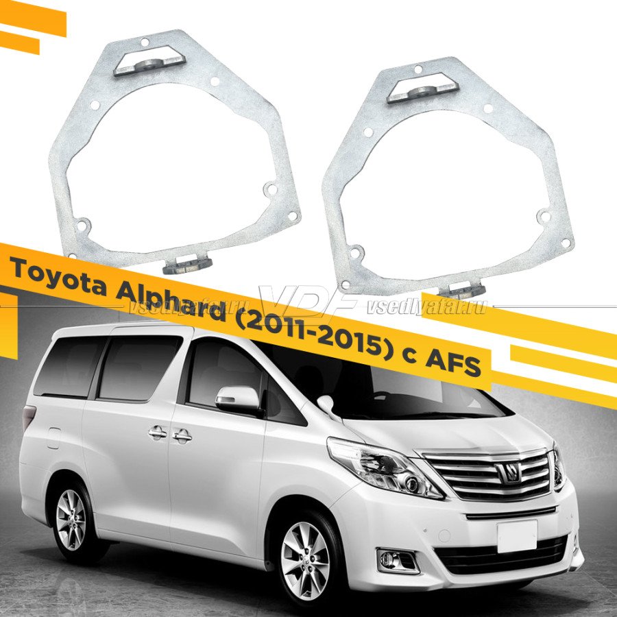 Рамки для замены линз в фарах Toyota Alphard 2011-2015 с AFS