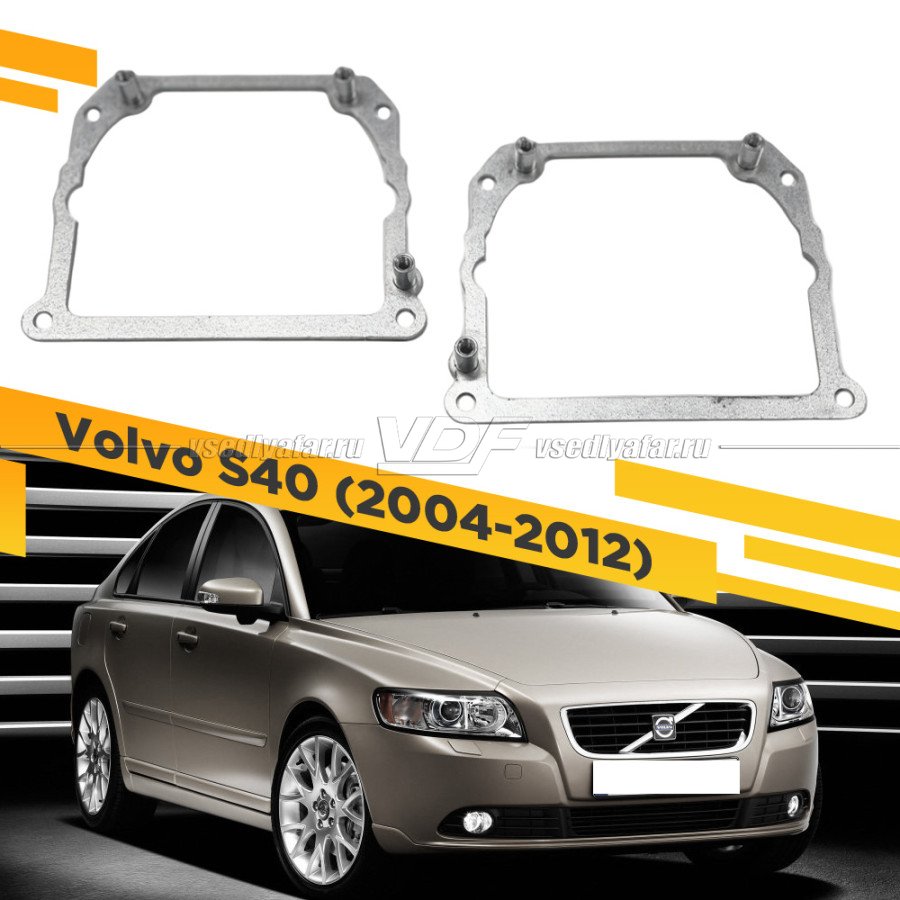 Рамки для замены линз в фарах Volvo S40 2004-2012 Тип 2