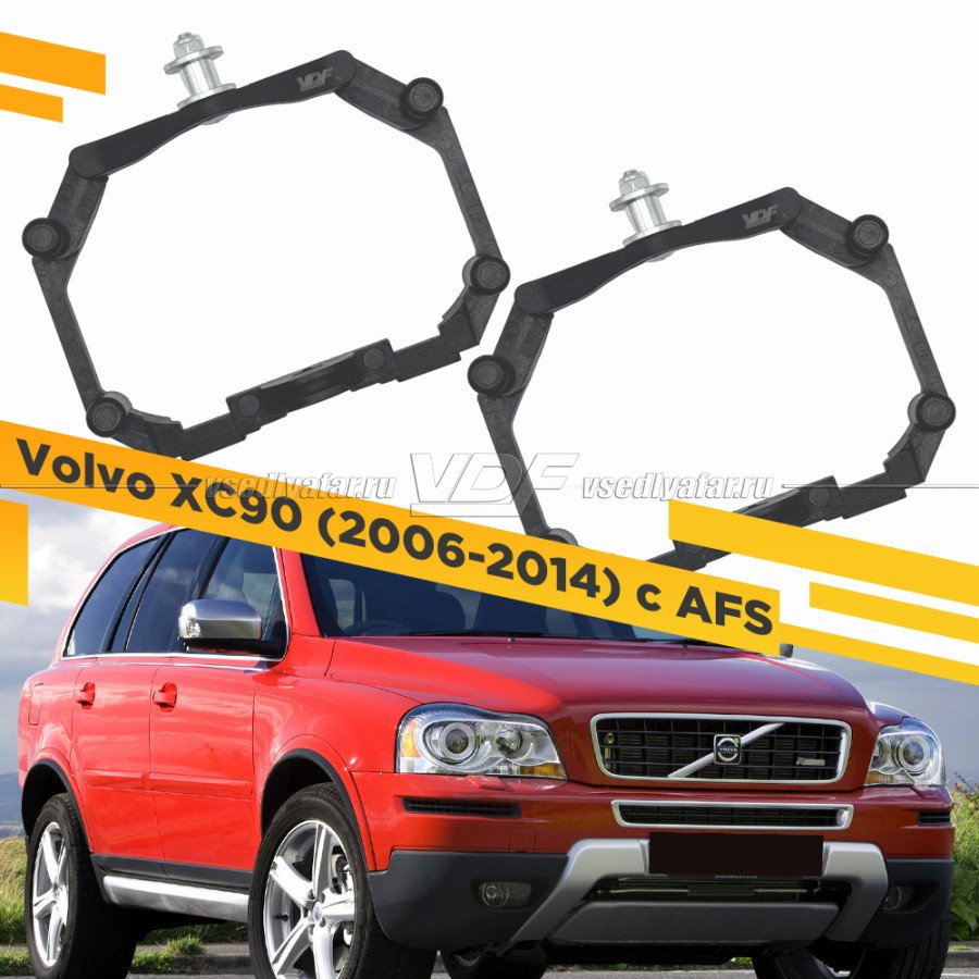 Рамки для замены линз в фарах Volvo XC90 2006-2014 с AFS Пластик.