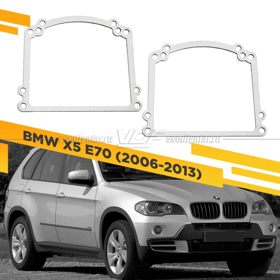 Рамки для замены линз в фарах BMW X5 E70 2006-2013