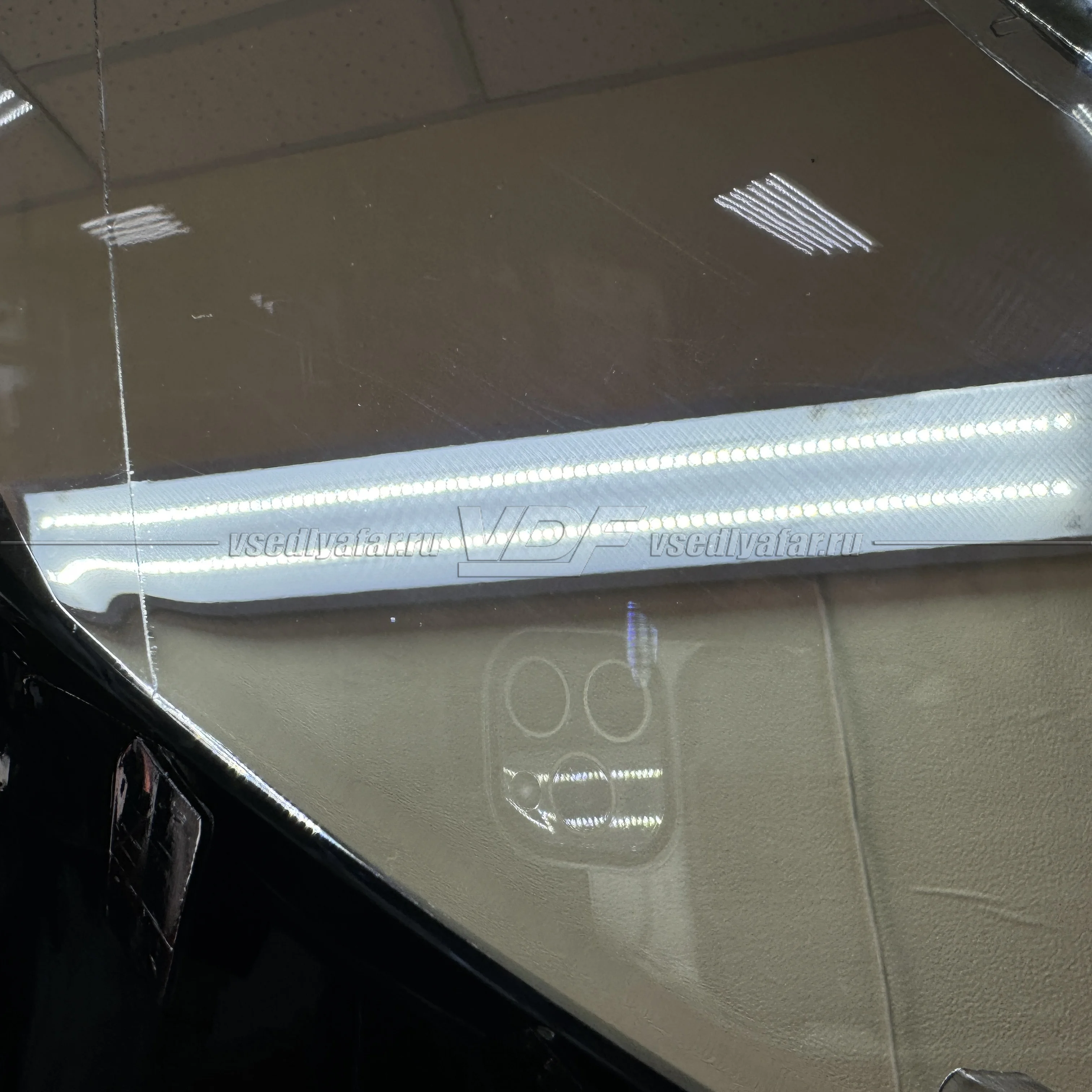 Уцененное стекло для фары Lexus LS 4 (XF40) 2006-2009 Правое (Черное) №5