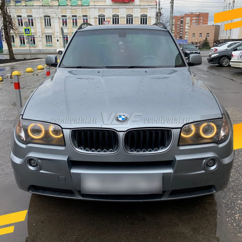 Светодиодные Ангельские глазки BMW X3 E83 2003-2006 Линзы Цвет: Теплый белый