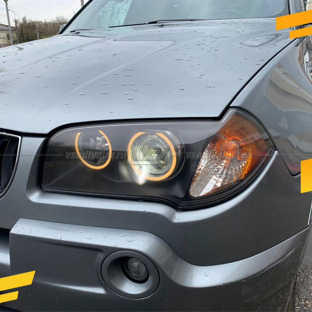 Светодиодные Ангельские глазки BMW X3 E83 2003-2006 Линзы Цвет: Теплый белый