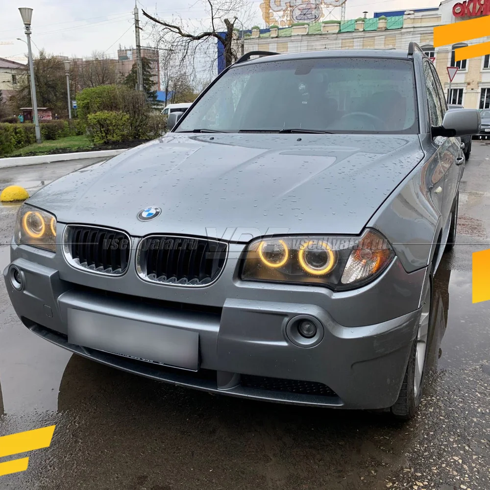 Светодиодные Ангельские глазки BMW X3 E83 2003-2006 Линзы Цвет: Теплый белый