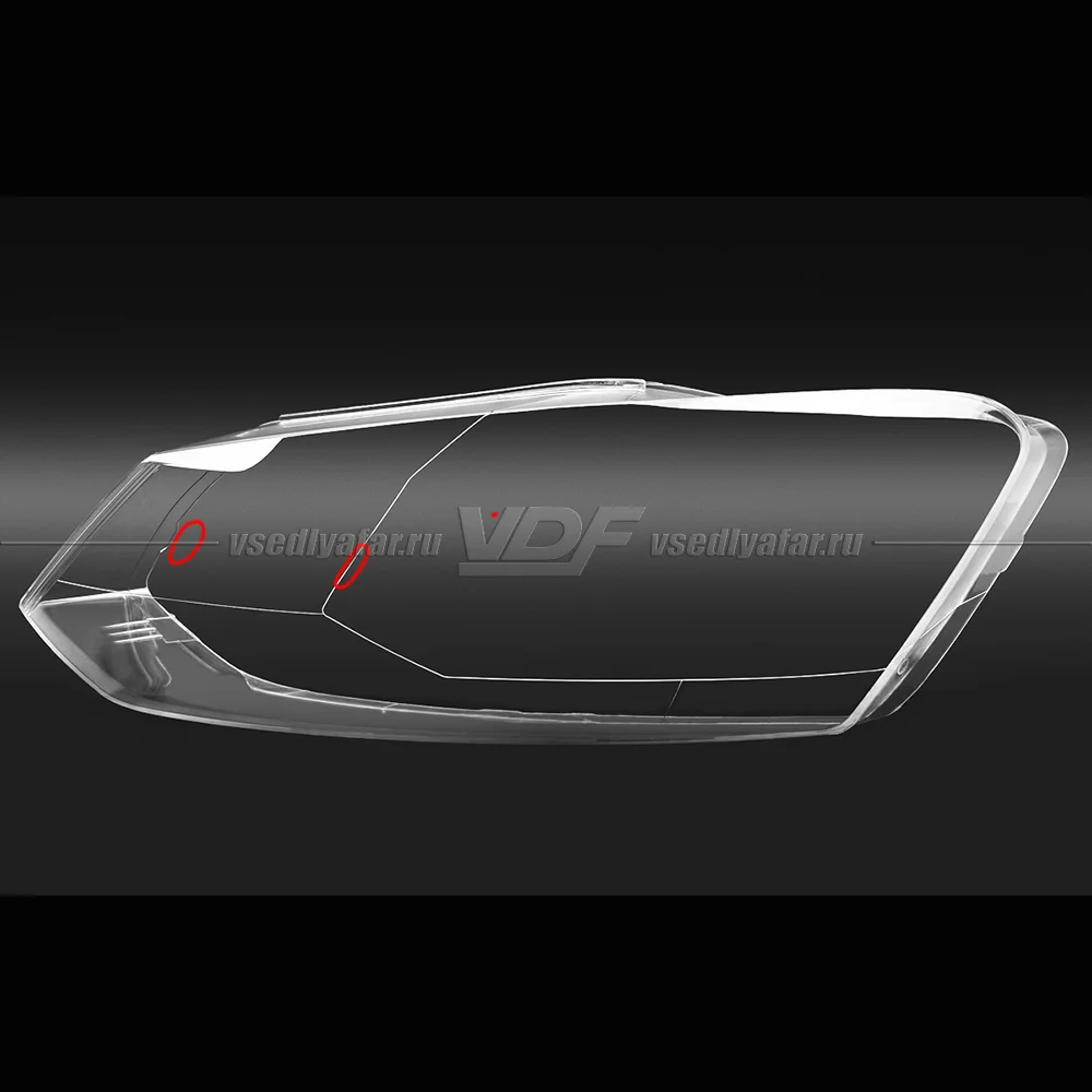 Уцененное стекло для фары Volkswagen Polo Mk5 (2008-2015) Левое №10
