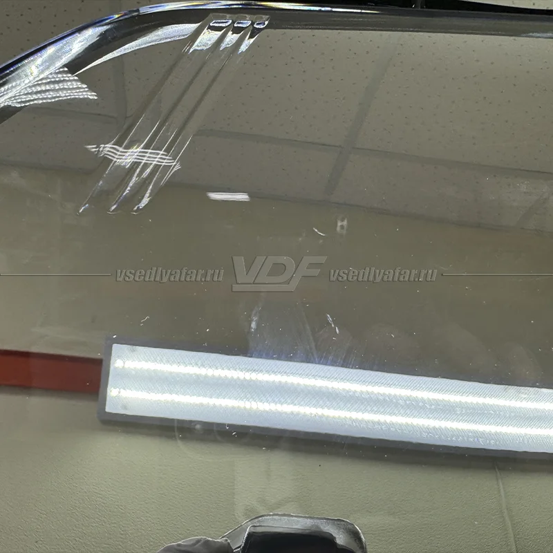 Уцененное стекло для фары Lexus LS 4 (XF40) 2006-2009 Левое (Черное) №3