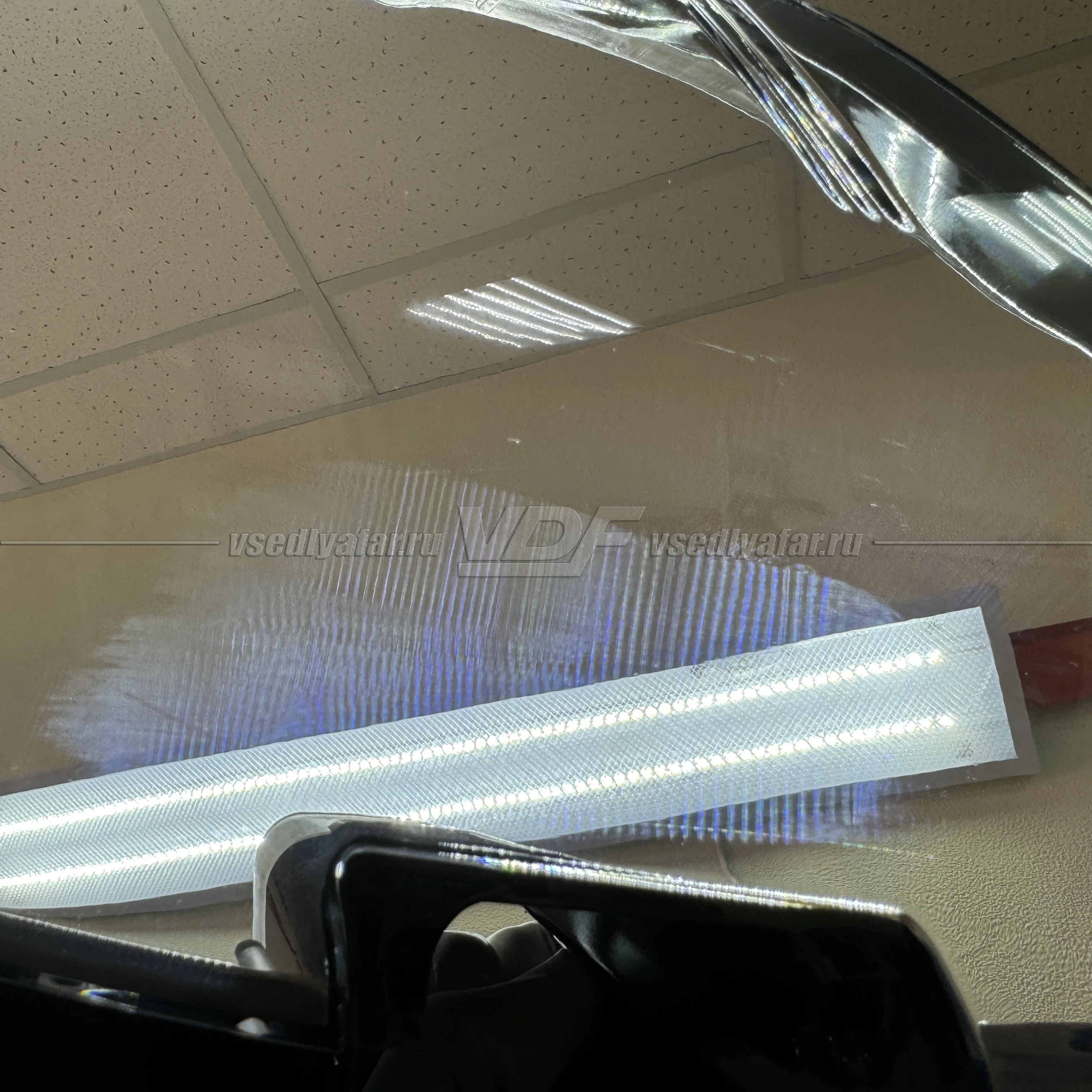 Уцененное стекло для фары Lexus LS 4 (XF40) 2006-2009 Правое (Черное) №7