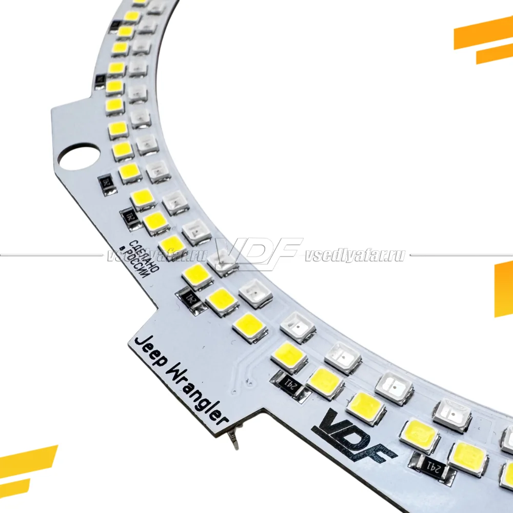 Светодиодные вставки в фары для Jeep Wrangler 2018-2025 LED