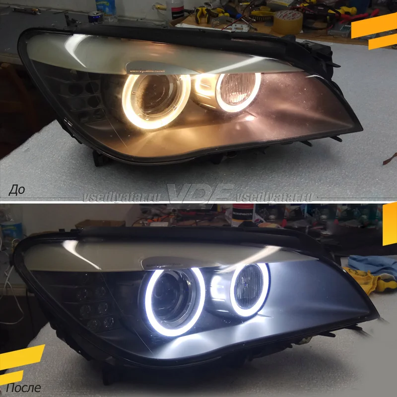 Светодиодные Ангельские глазки BMW 7 F01 2008-2012 Цвет: Белый